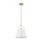Z-Lite Z-Studio 1 Light Pendant, Matte White & Heritage Brass 726P-MW+HBR - alternate 4